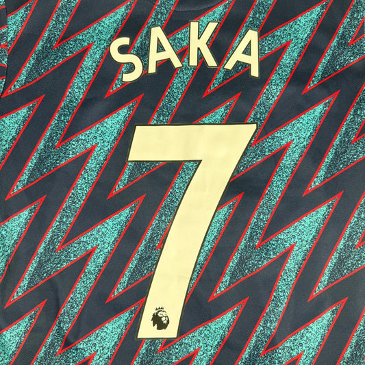 SAKA 7 Arsenal 2021/2022 Third Football Shirt Small