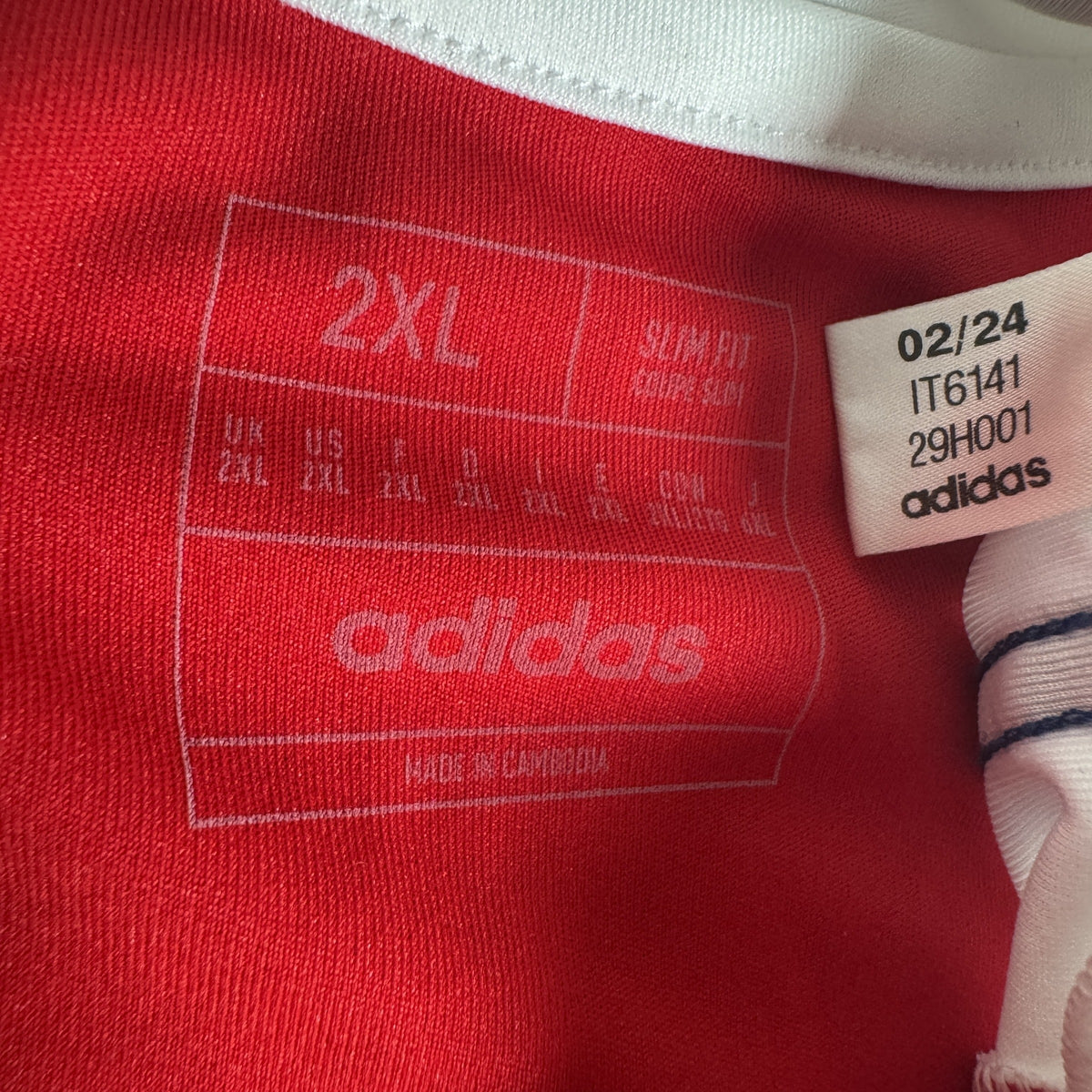 Arsenal 2024/2025 Home Shirt XXL