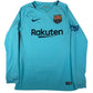 Barcelona 2017/2018 Away Long Sleeve Football Shirt Small