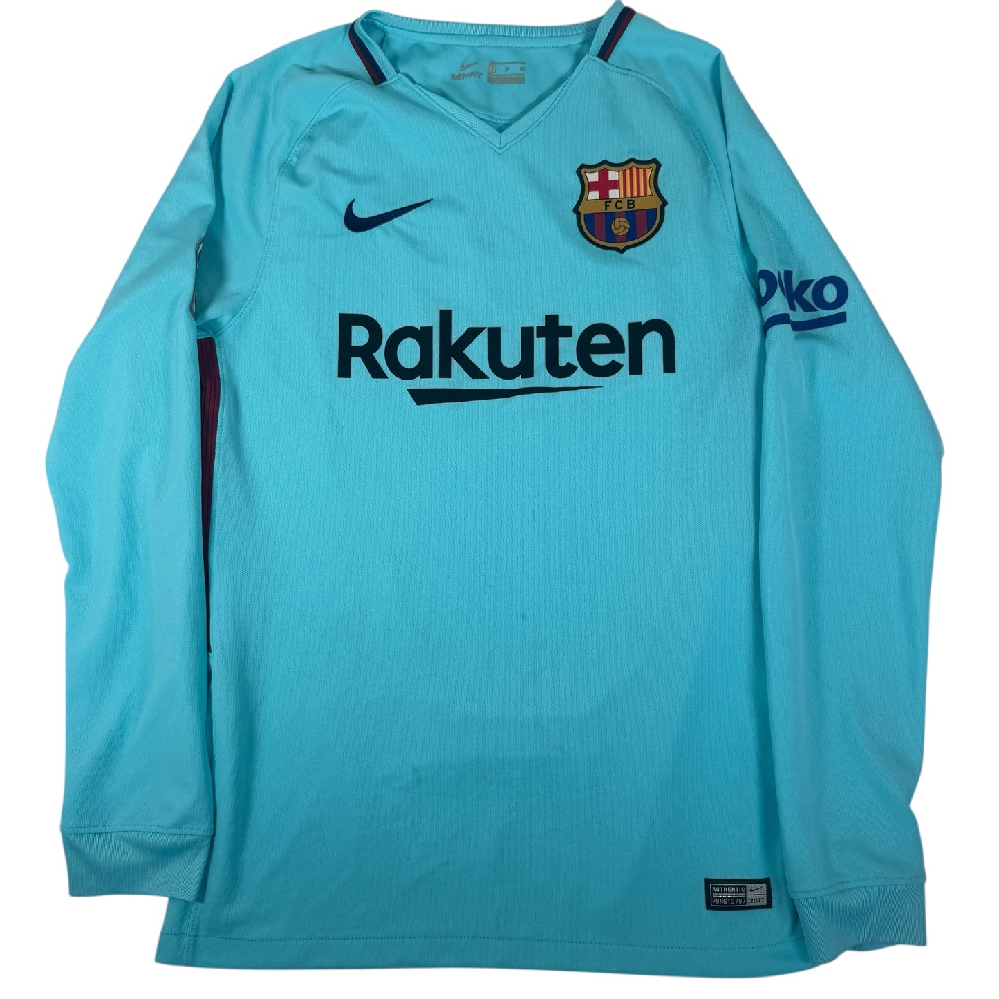 Barcelona 2017/2018 Away Long Sleeve Football Shirt Small