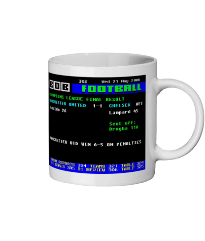 Manchester United v Chelsea Champions League Final 2008 Teletext Mug