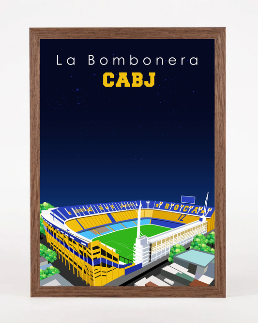 La Bombonera Estadio Alberto J Armando A3 Print