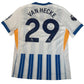 Van Hecke 29 Brighton & Hove Albion 2024/2025 Home Football Shirt Large