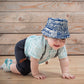 Leeds - Word Montage - White & Blue - Bucket Hat