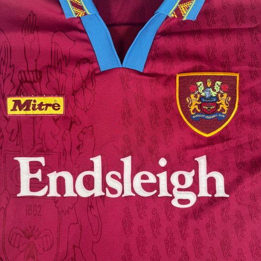 Burnley 1995/1996 Home Football Shirt Large