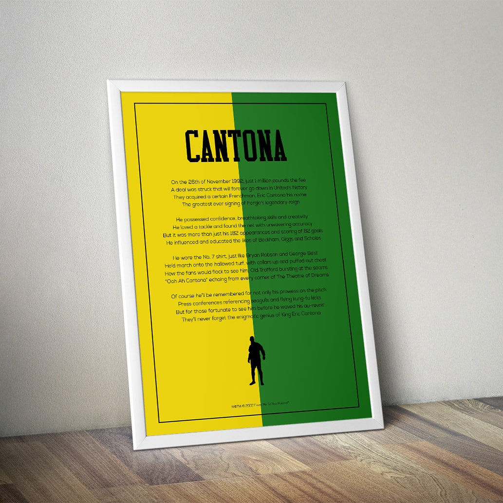 Eric Cantona Poem Print
