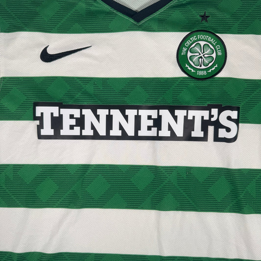 Celtic 2010/2011 Home Long Sleeve Football Shirt Medium