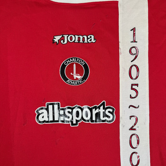 Charlton Athletic 2005/2006 Centenary Long Sleeve Home Football Shirt Medium