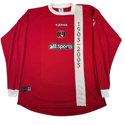 Charlton Athletic 2005/2006 Centenary Long Sleeve Home Football Shirt Medium