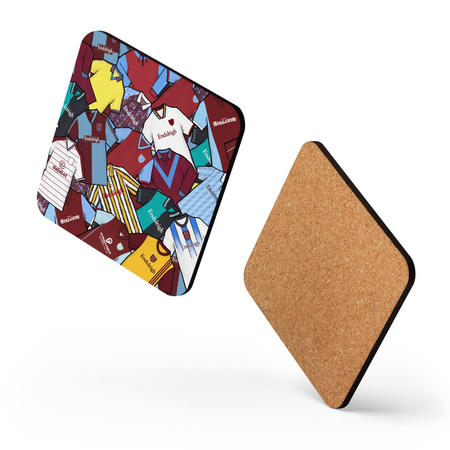 Burnley Collage Of Retro Shirts Football Coaster