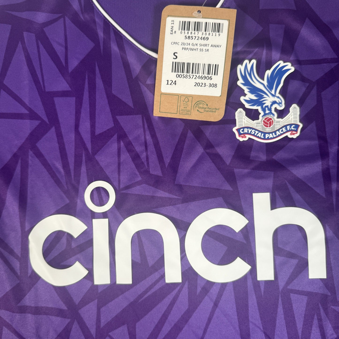 Crystal Palace 2023/2024 Goalkeeper Shirt Small BNWT