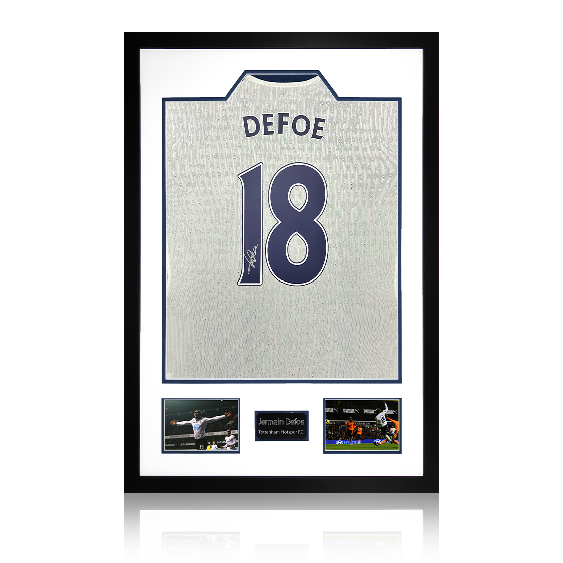 Jermain Defoe Signed Tottenham Hotspur Shirt Premium Frame