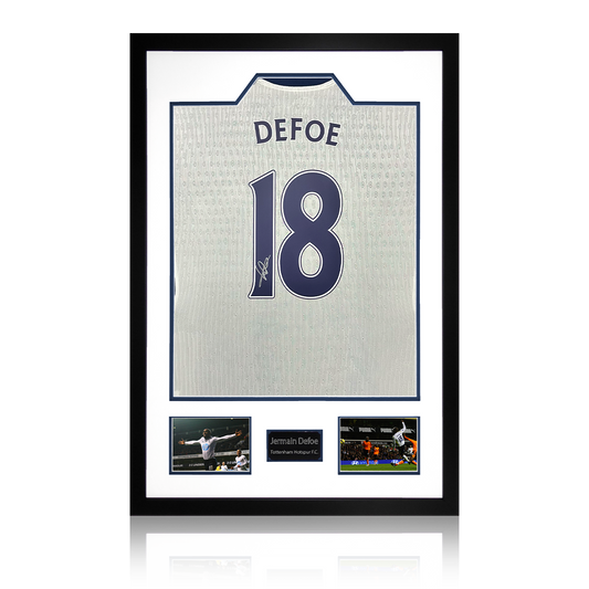 Jermain Defoe Signed Tottenham Hotspur Shirt Premium Frame