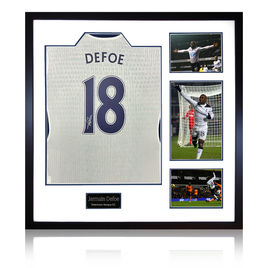 Jermain Defoe Signed Tottenham Hotspur Shirt Elite Frame