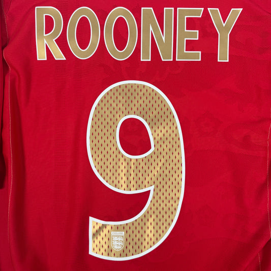 ROONEY 9 England 2006/2007/2008 Away Football Shirt Large
