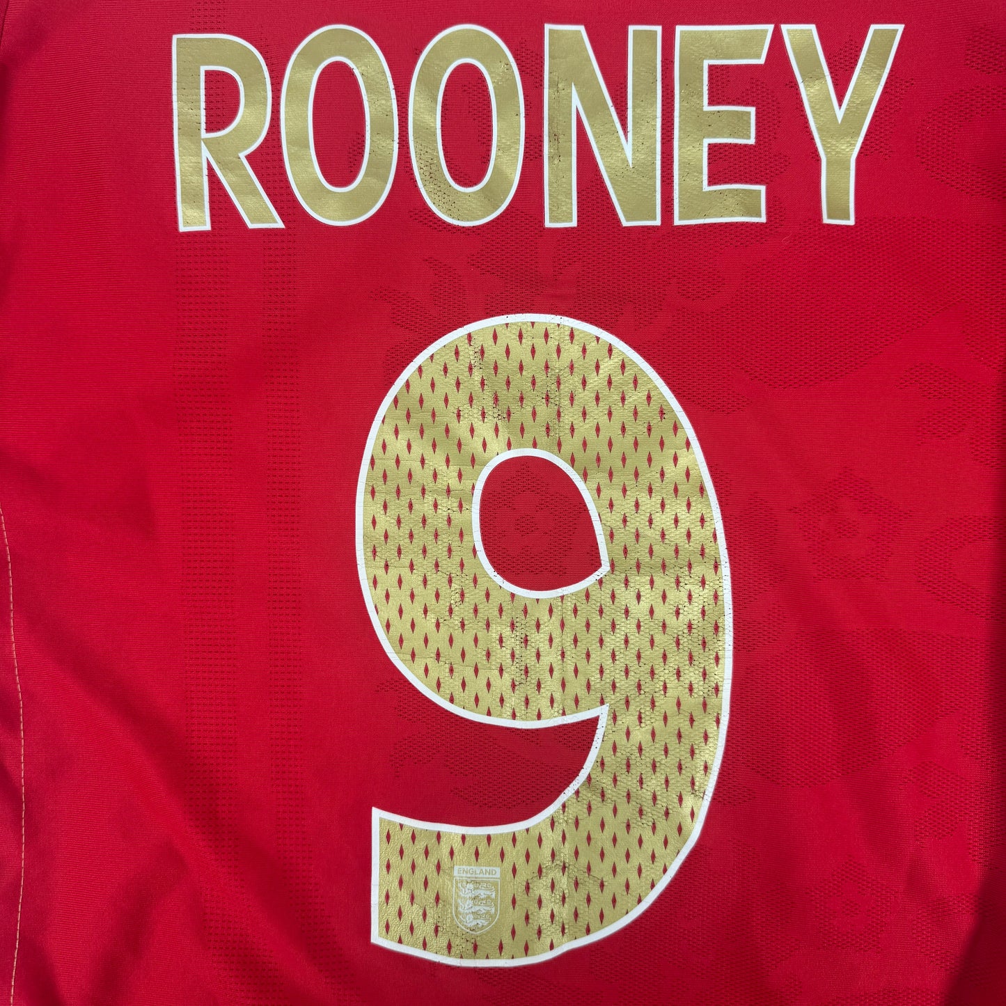 ROONEY 9 England 2006/2007/2008 Away Football Shirt Medium