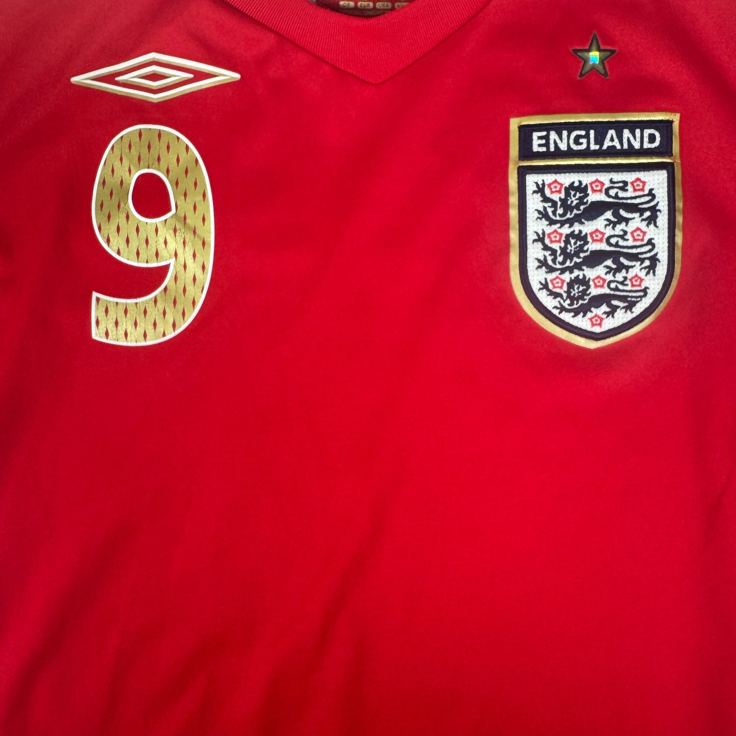 ROONEY 9 England 2006/2007/2008 Away Football Shirt Medium