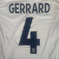 GERRARD 4 England 2006/2007/2008 Home Football Shirt Medium