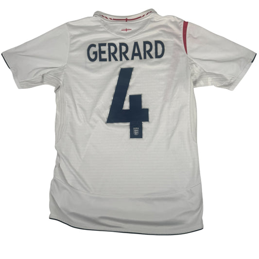 GERRARD 4 England 2006/2007/2008 Home Football Shirt Medium