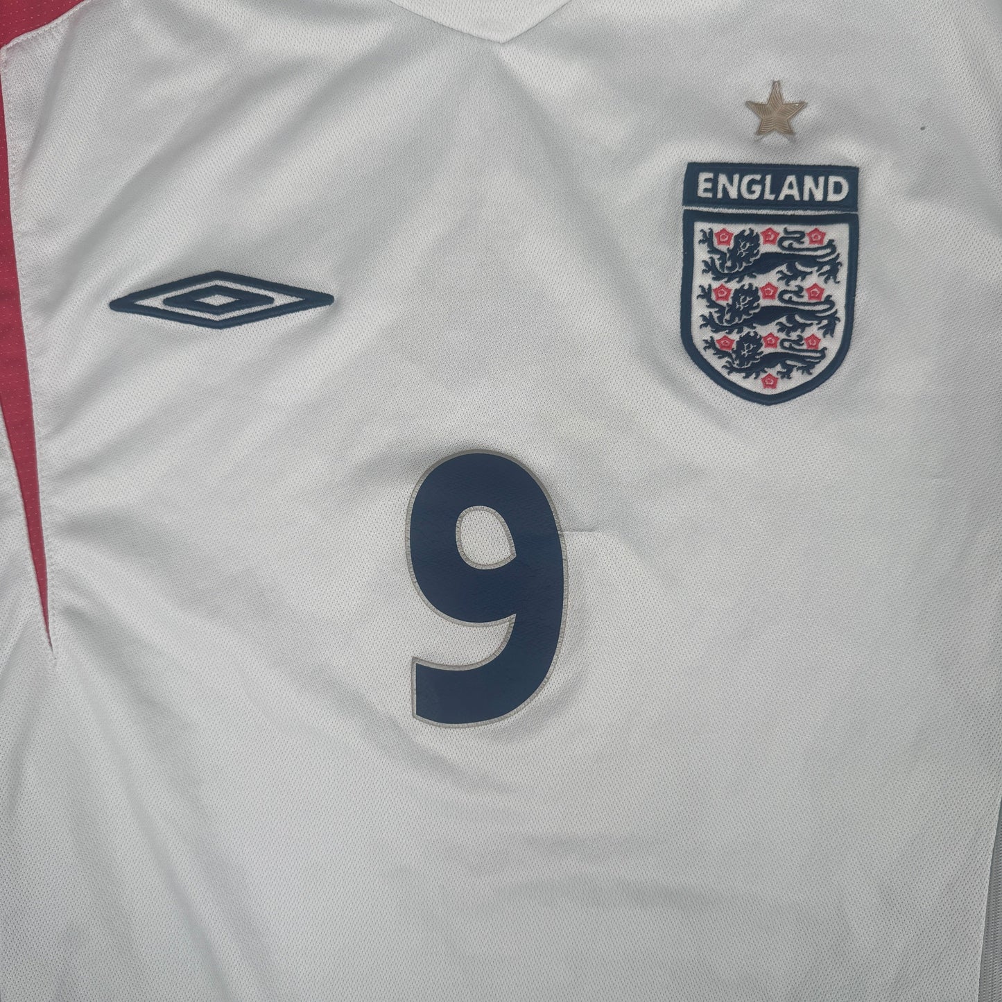 ROONEY 9 England 2006/2007/2008 Home Football Shirt Medium