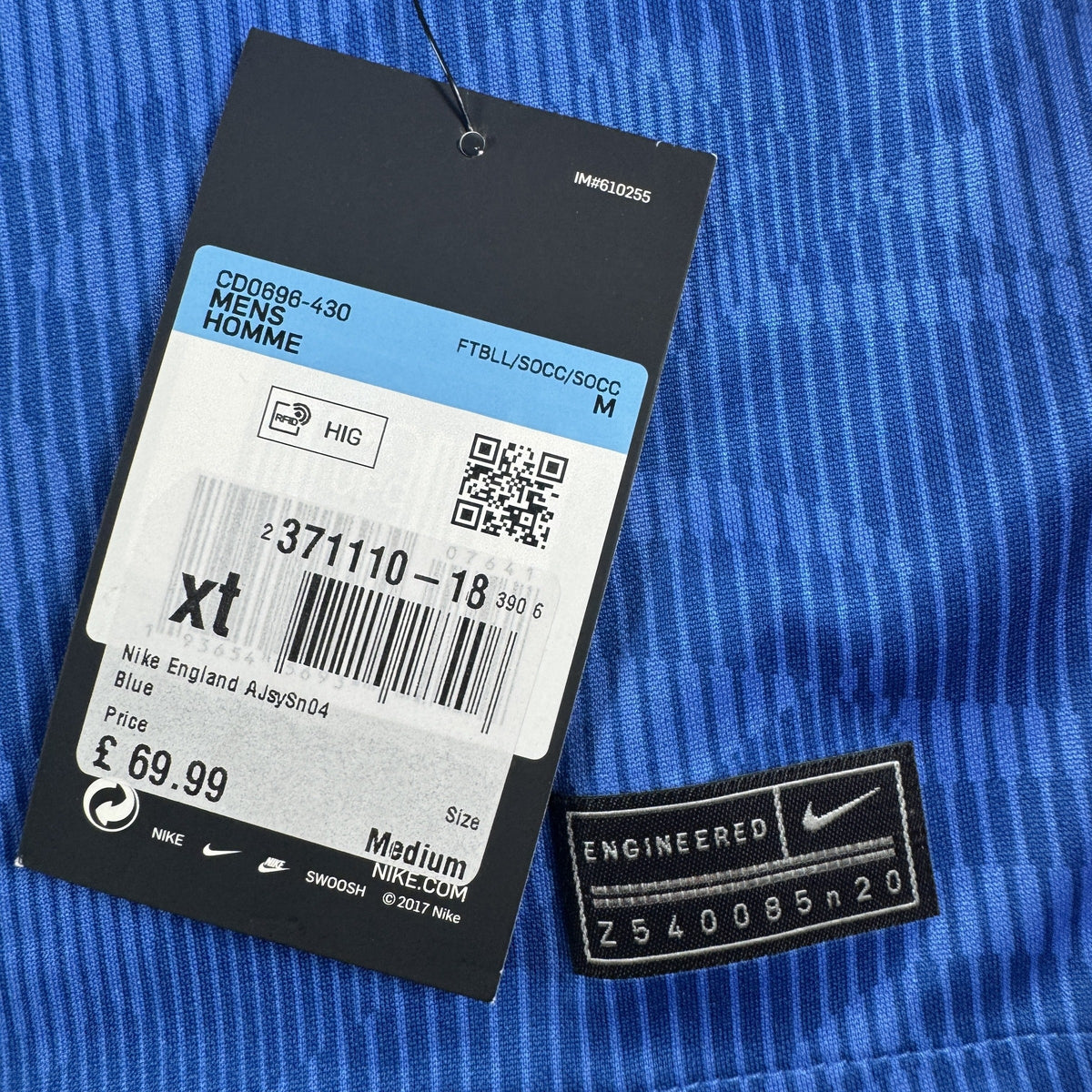 England 2020/2021/2022 Away Football Shirt Medium BNWT