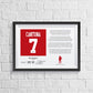 Eric Cantona Stats & Poem Print