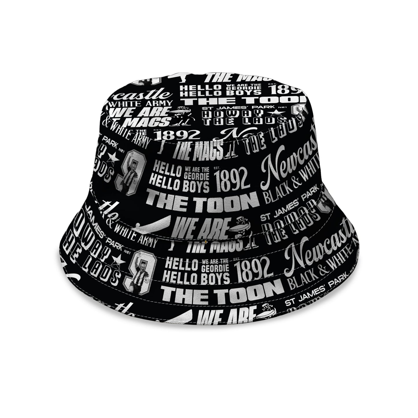 Newcastle - Word Montage - Bucket Hat