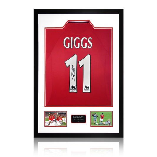 Ryan Giggs Signed Manchester United Shirt Premium Frame