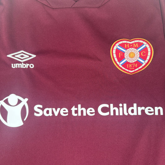 Hearts Heart of Midlothian 2020/2021 Home Long Sleeve Football Shirt Small