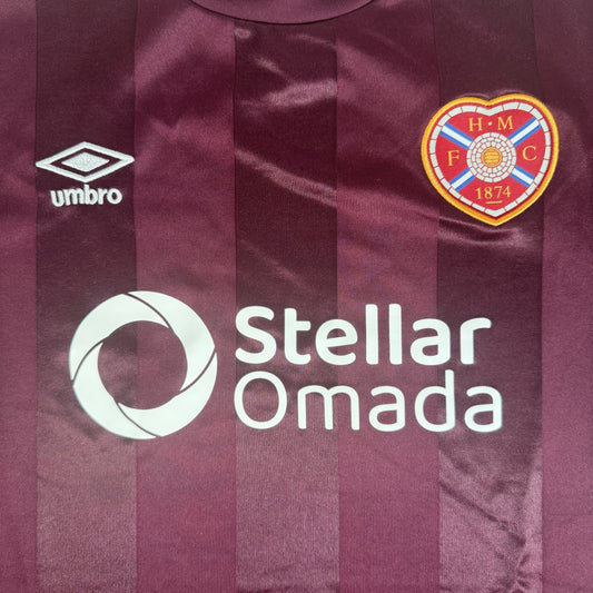 Heart of Midlothian 2024/2025 Home Football Shirt Medium