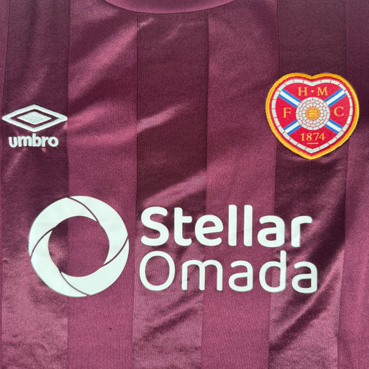 Hearts Heart of Midlothian 2024/2025 Home Football Shirt Small