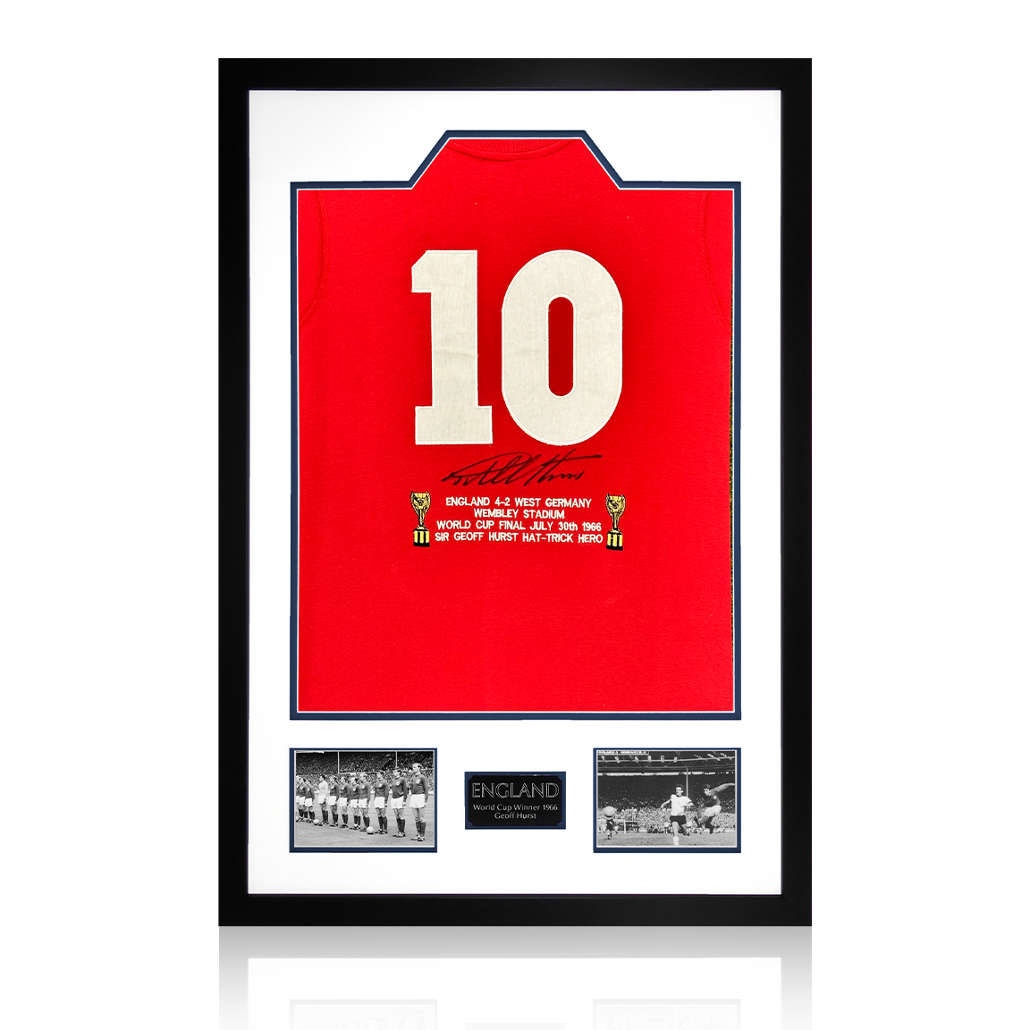 Geoff Hurst Signed England '66 Shirt Premium Frame