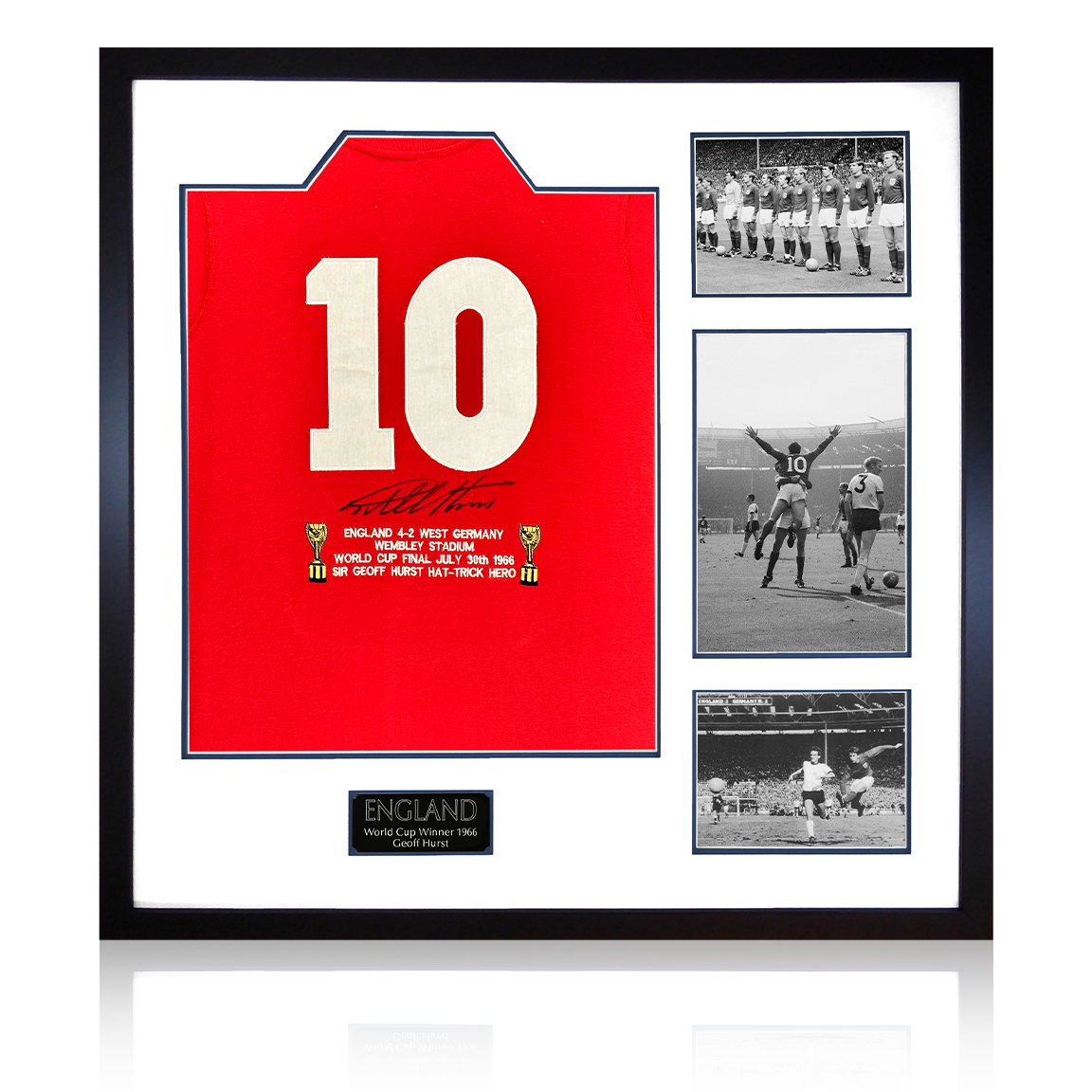 Geoff Hurst Signed England '66 Shirt Elite Frame