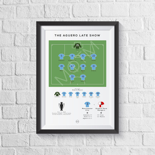 City vs QPR 2012 Premier League Print
