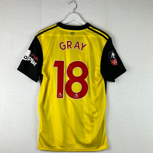 Watford 2019/2020 Match Worn/ Issued Home Shirt - Gray 18