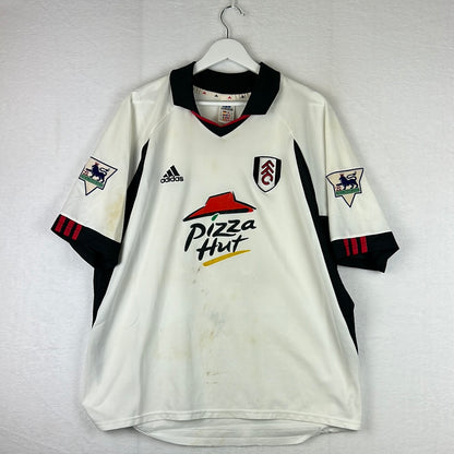 Fulham 2001/2002 Match Worn Home Shirt - Goma 24 - Signed