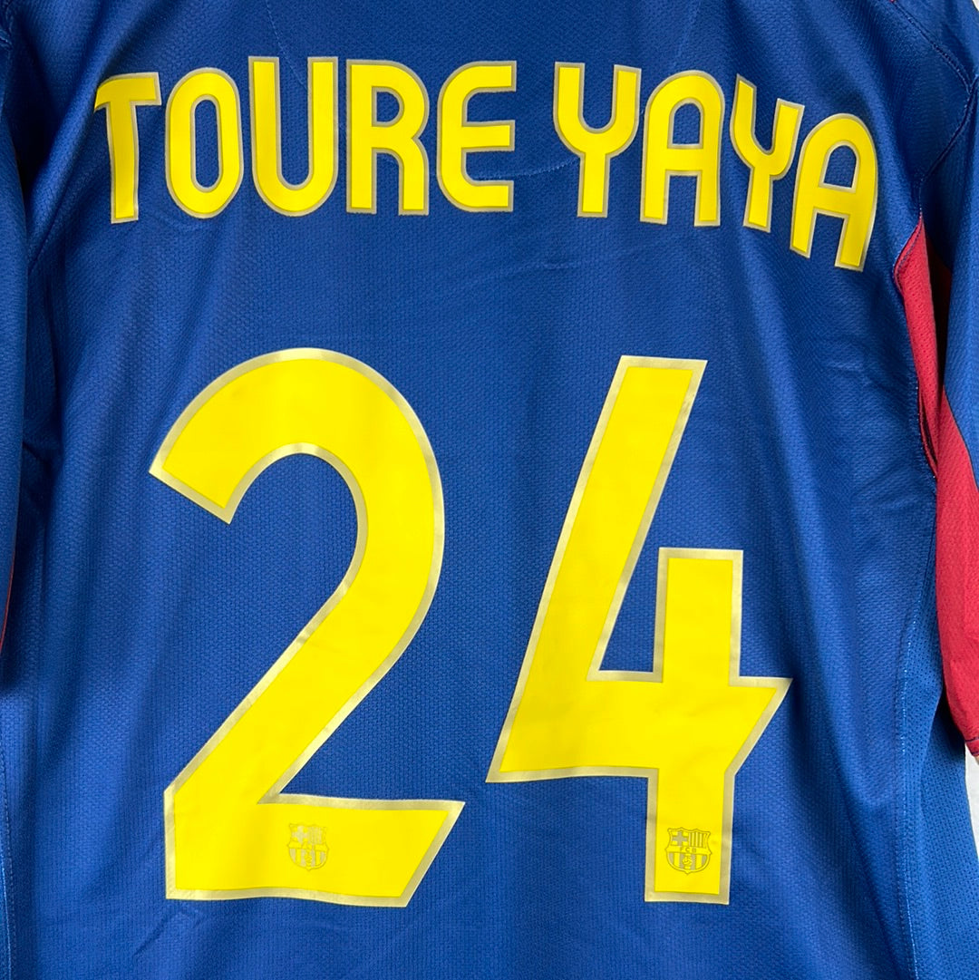 Barcelona 2007/2008 Player Issue Home Shirt - Toure Yaya 24 - Champions League