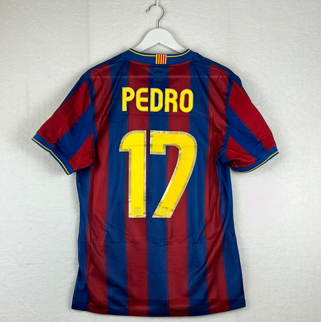 Barcelona 2009/2010 Player Issue Home Shirt - Pedro 17