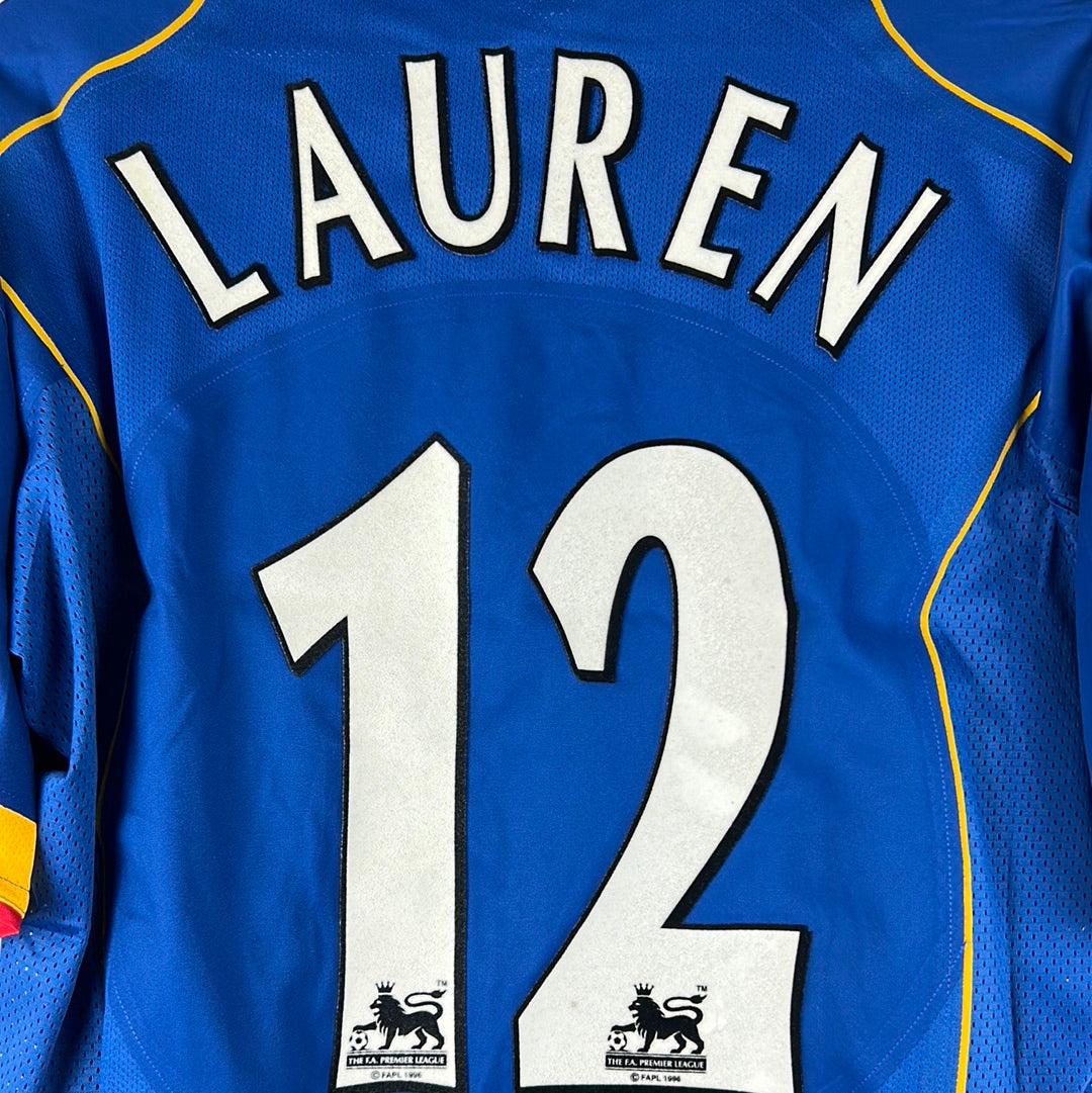 Arsenal 2004/2005 Match Worn Away Shirt - Lauren 12 - Community Shield - COA