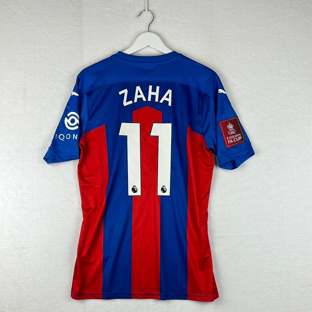 Crystal Palace 2020/2021 Match Worn Home Shirt With Zaha 11 Premier League Print & FA Cup Sleeve patch