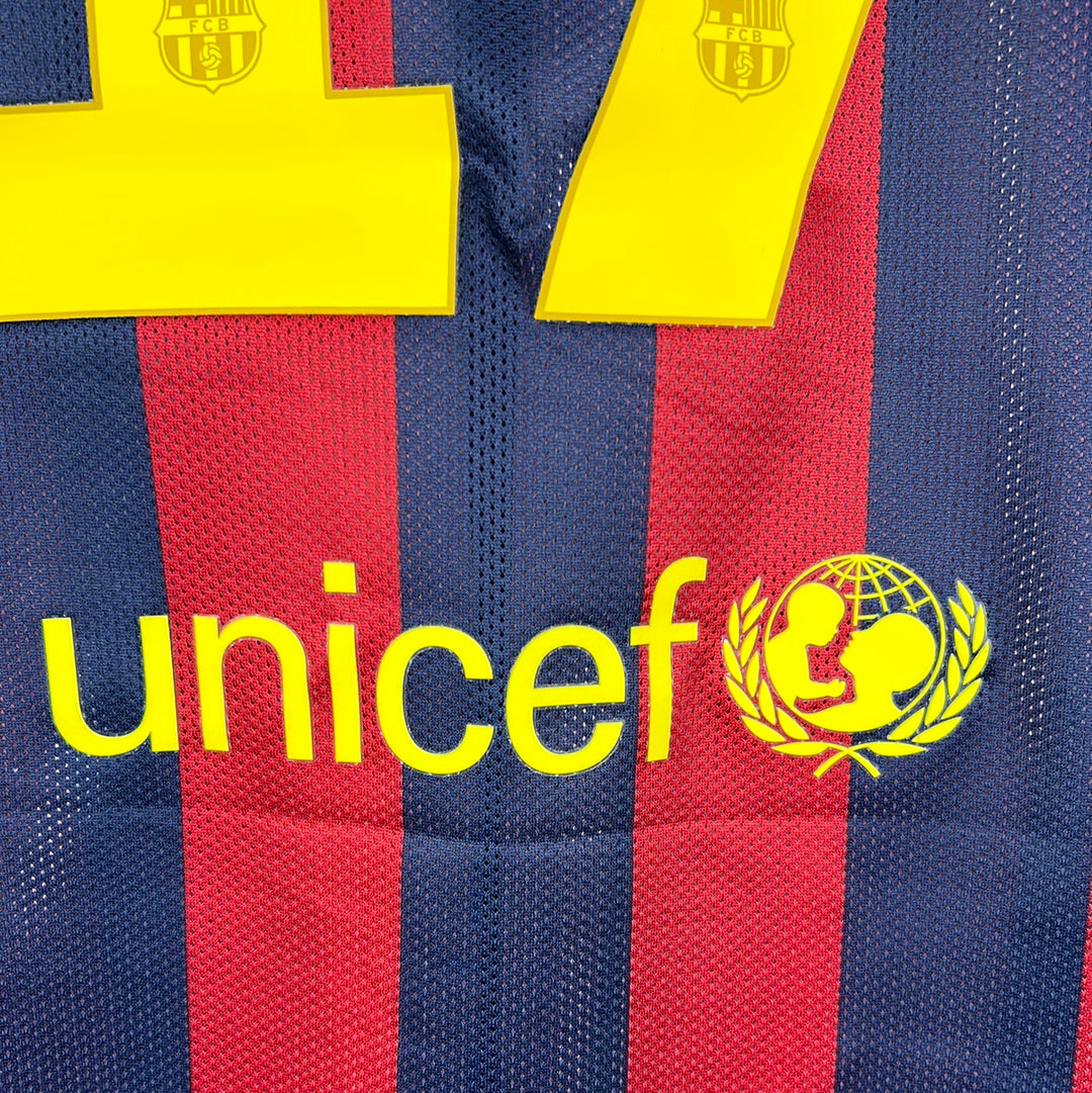 Barcelona 2013/2014 Player Issue Home Shirt - A Song 17