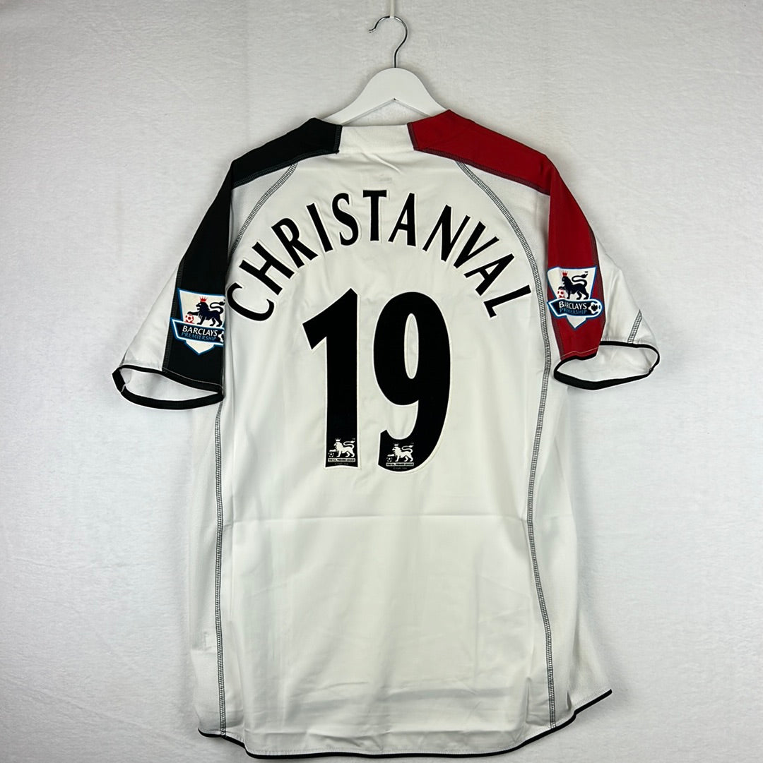 Fulham 2004/2005 Match Worn/Issued Home Shirt -Christanval 19