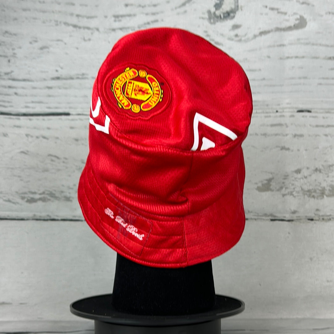 Manchester United Bucket Hat - Reworked From A 2007/2008 Home Shirt