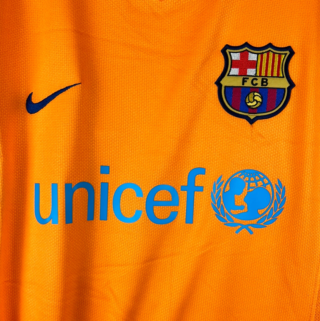 FC Barcelona Jerseys: 2006-2007 orange away jersey picture, long sleeve