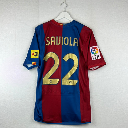 Barcelona 2006/2007 Player Issue Home Shirt - Saviola 22