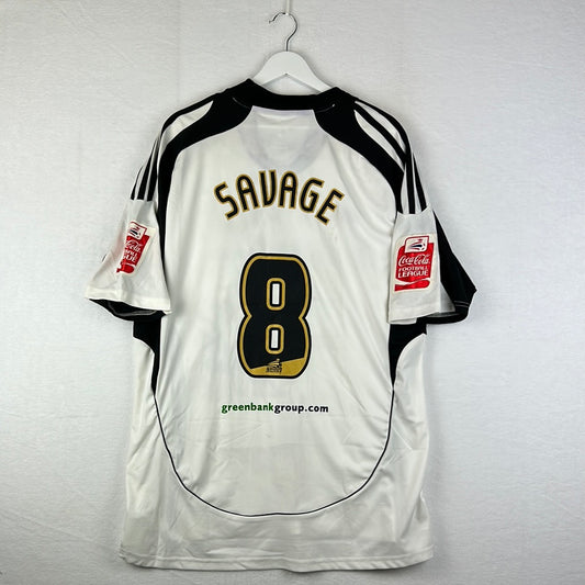 Derby County 2008/2009 Player Issue/ Match Worn Home Shirt - Savage 8
