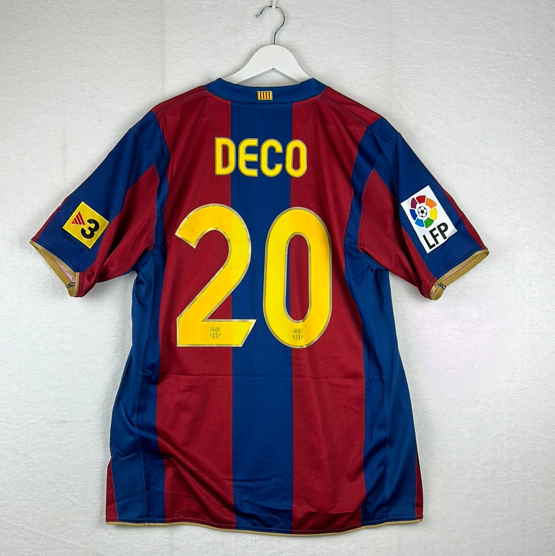 Barcelona 2007/2008 Player Issue Home Shirt - Deco 20