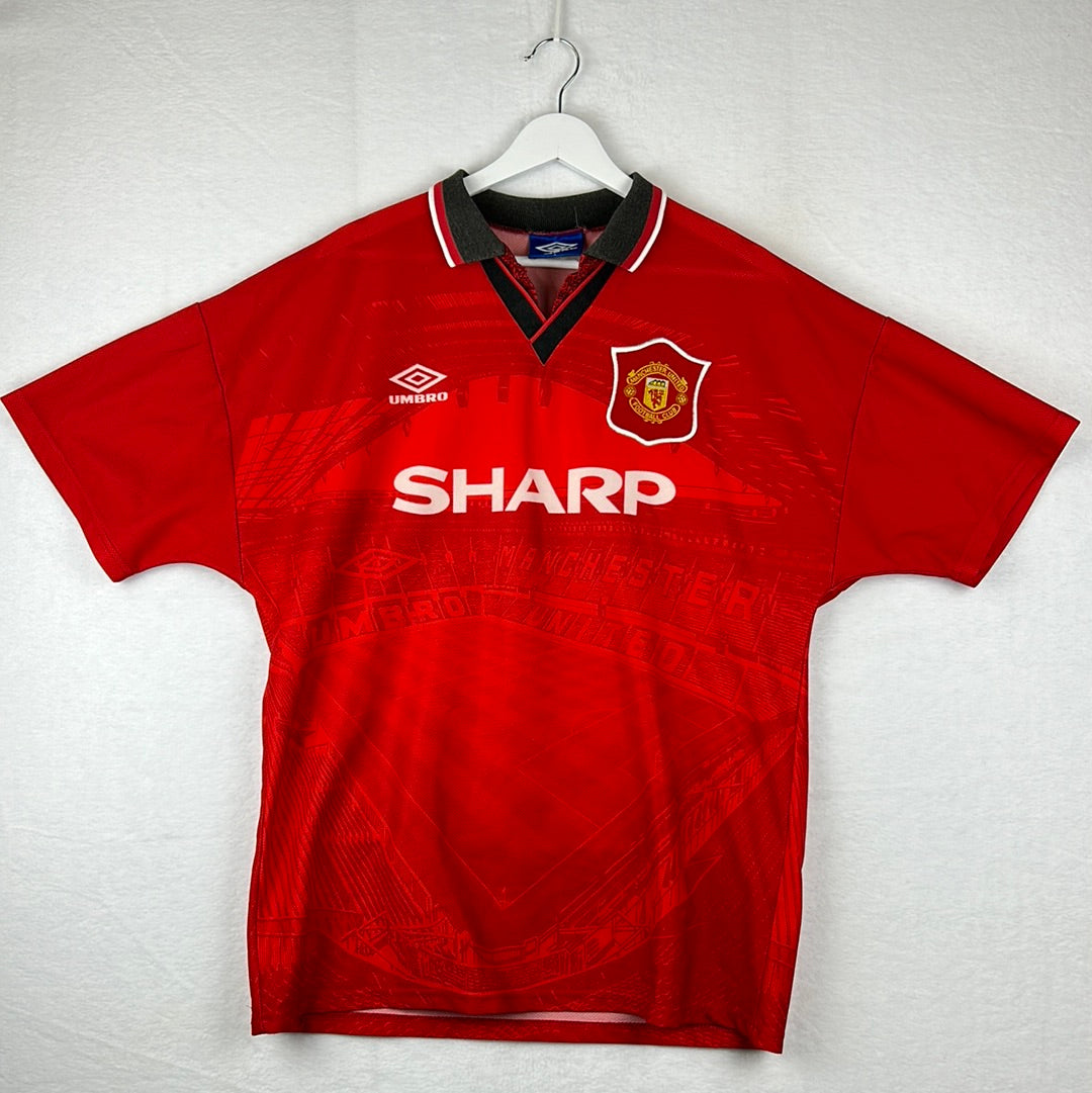 Manchester United 1994/1995/1996 Home Shirt - Large- Vintage Shirt