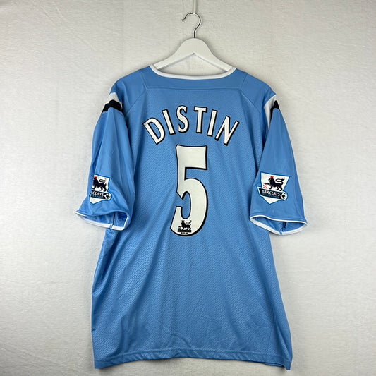 Manchester City 2004-2005 Player Issue Home Shirt - Distin 5