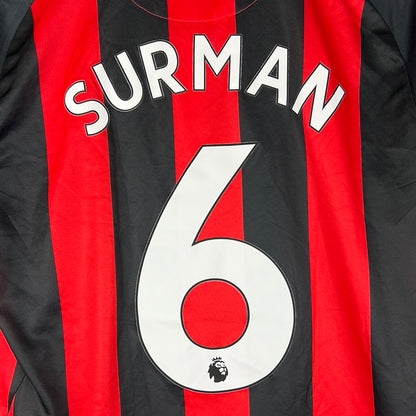 Bournemouth 2018/2019 Match Worn/ Issued Home Shirt - Surman 6